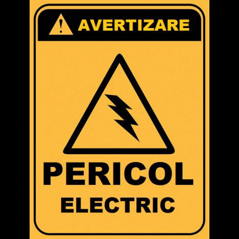 Placuta de avertizare pericol electric